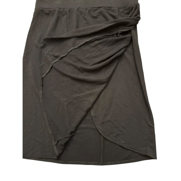 Cabi  Black Tulip Hem Faux Wrap Skirt size Small 395 Jersey Knit Pencil Pull-On - Picture 5 of 5